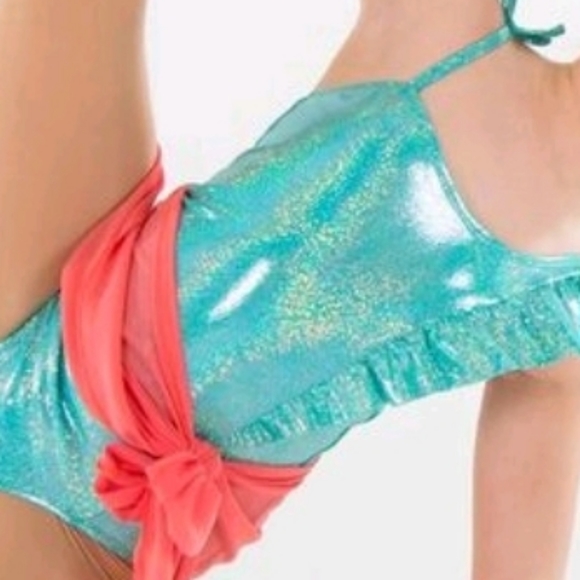 Girls Iridescent Bathing Suit - Picture 2 of 2